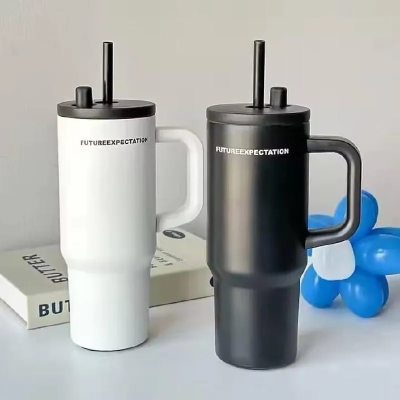 Double Layer Stainless Travel Tumbler with Straw – photo 3