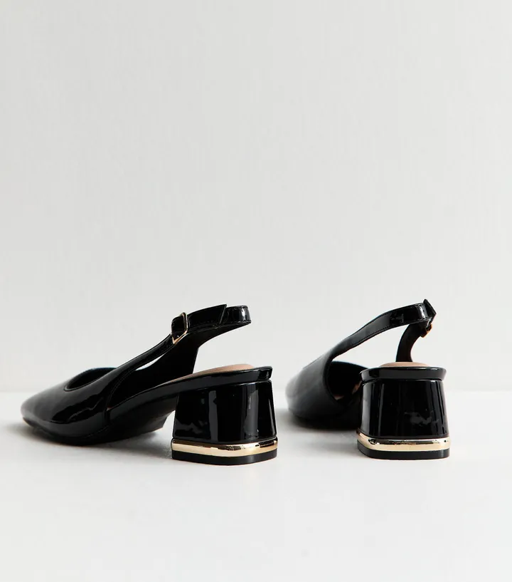 New Look Patent Faux Leather Slingback Pump – photo 4