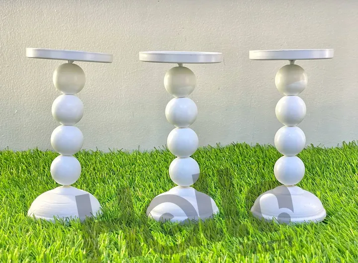 Decorative White Candle Holder – photo 3