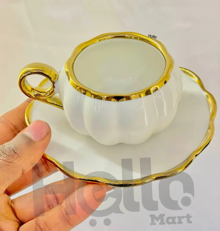 Gold Rim Coffee Cup Set 6-Piece – photo 4