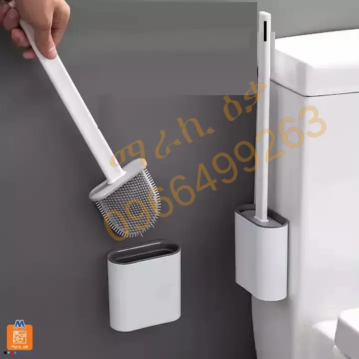 Silicone Toilet Cleaning Brush with Holder – photo 3