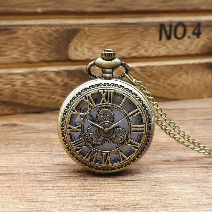 Vintage Classic Large Gear Pocket Watch – photo 4