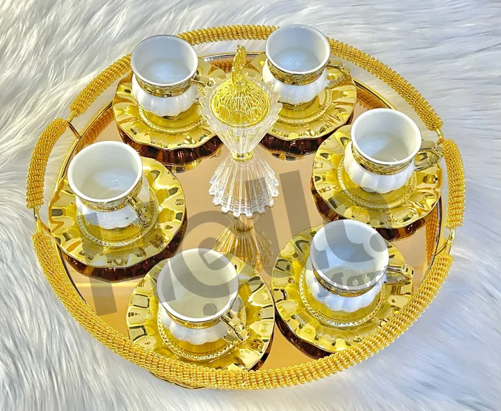 Large Gold Service Tray – photo 3