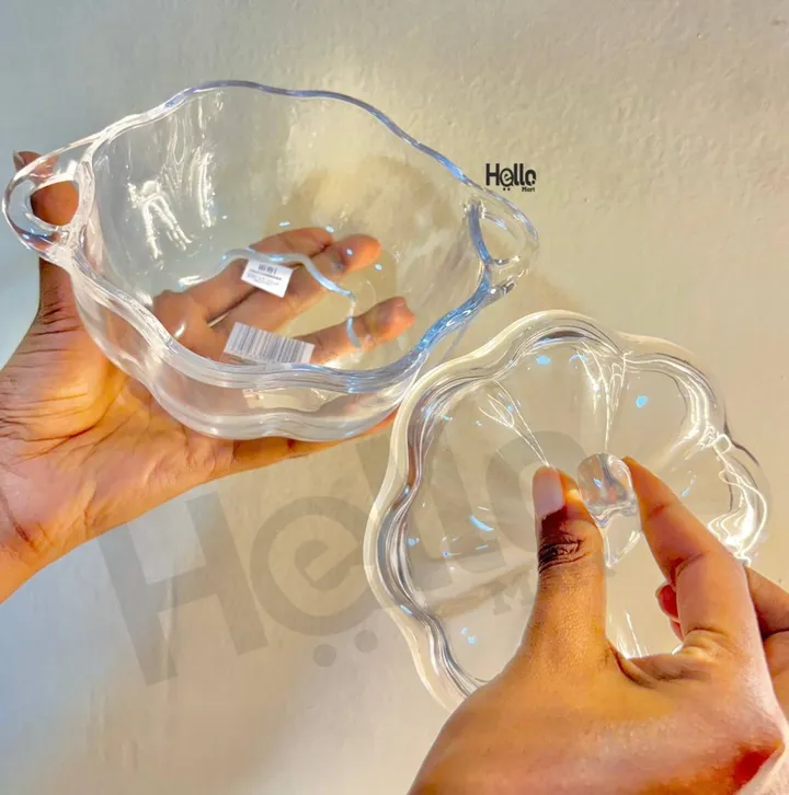 Glass Pumpkin Serving Bowl with Lid – photo 4