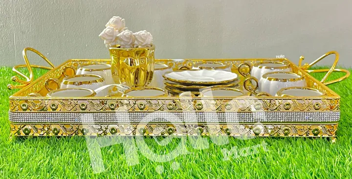 Gold Coffee Service Tray Set – photo 3
