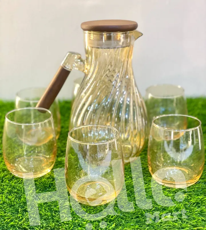 Glass Water Jug with 6 Glasses Set – photo 4