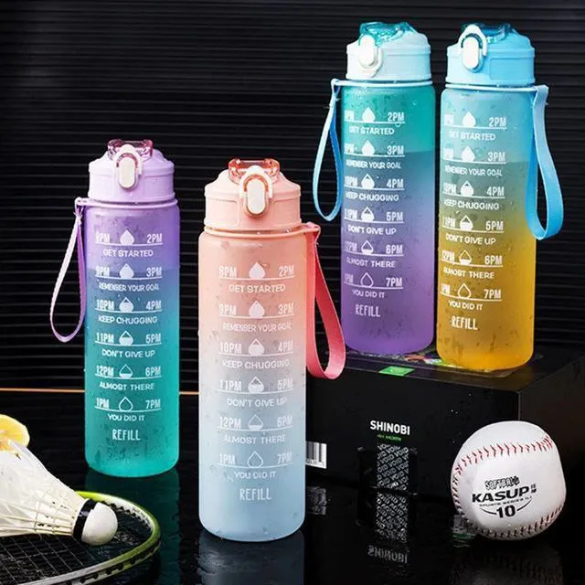 900ML Motivational Water Bottle with Straw – photo 7