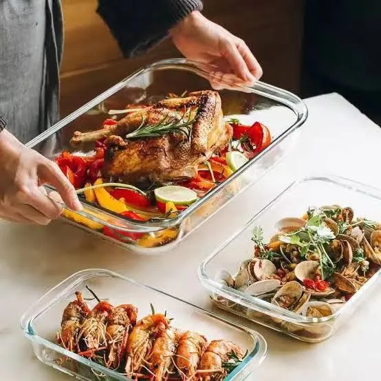 Tempered Glass Baking Tray Set 4pcs – photo 5