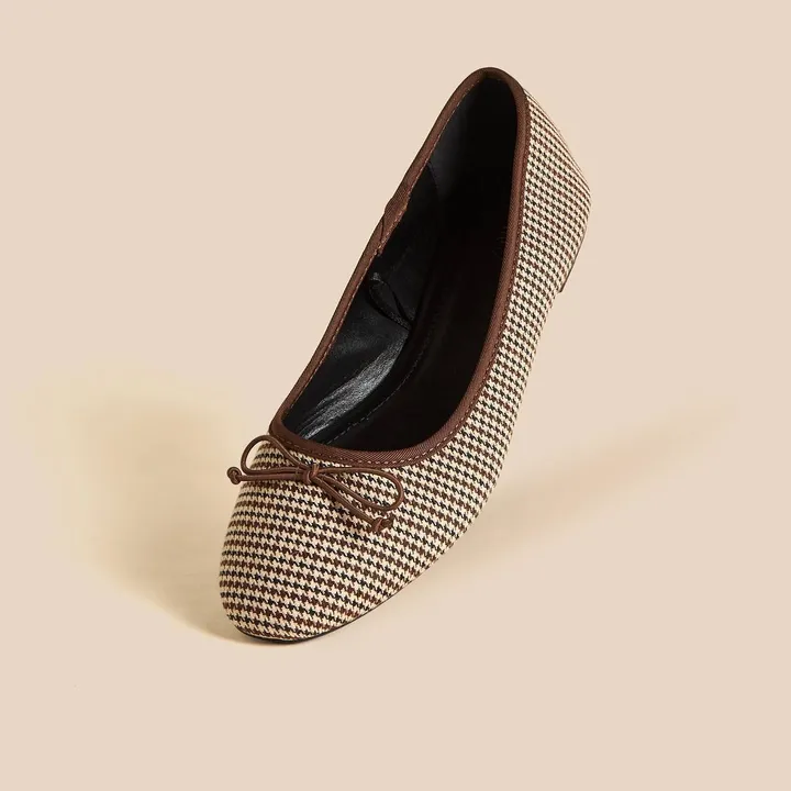 MAX Textured Bow Ballerina Shoe – photo 4