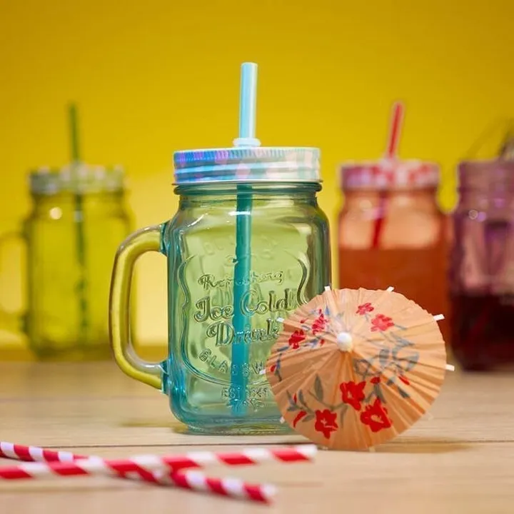 Vintage Mason Glass Drinking Jar with Straw – photo 5