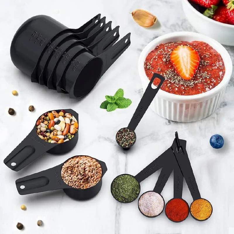 10PCS Black Measuring Cup and Spoon Set – photo 3