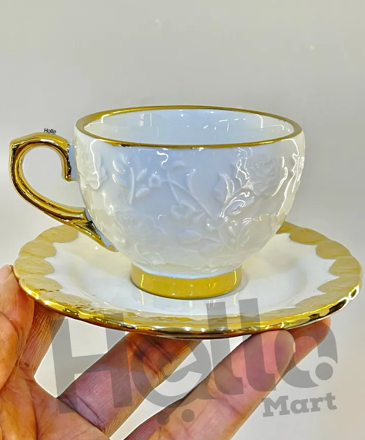 Gold Rim Coffee Cup Set – photo 3