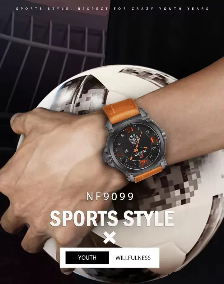 NAVIFORCE Men Sport Leather Quartz Watch – photo 4