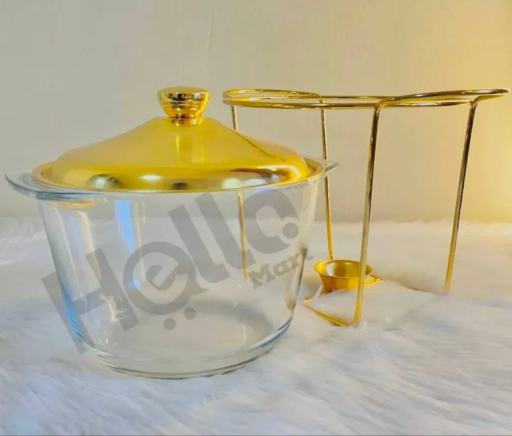 4L Glass Serving Dish with Warmer – photo 3