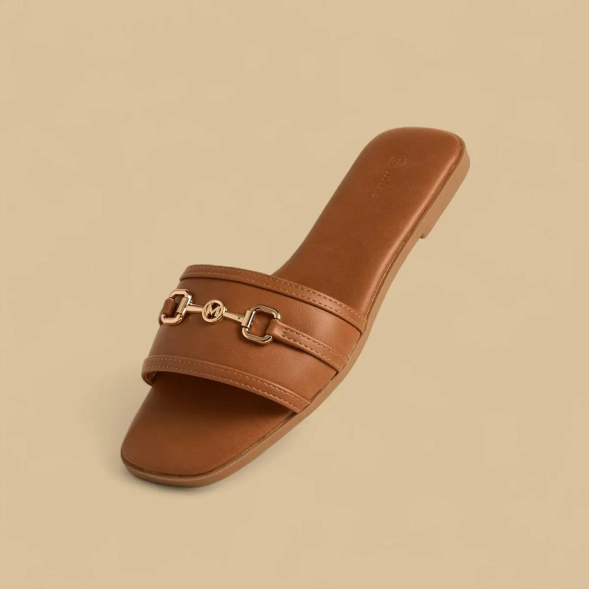 MAX Brown Slip-On Flat Sandals – photo 3
