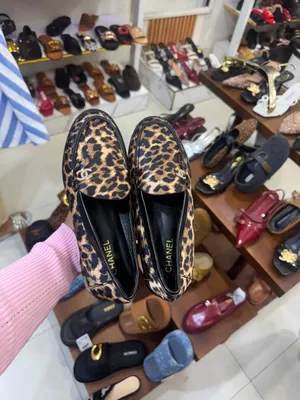Chanel Leopard Print Loafers Size 38