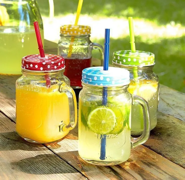Vintage Mason Glass Drinking Jar with Straw – photo 4