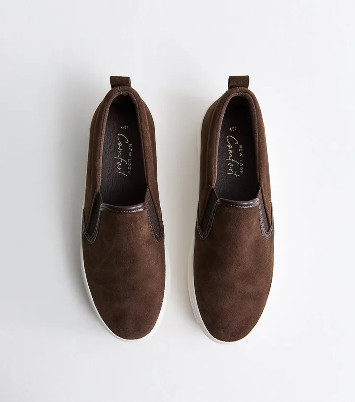 Faux Suede Slip-On Trainers – photo 4