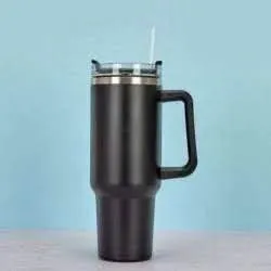 1L Double Layer Stainless Travel Tumbler with Straw – photo 6