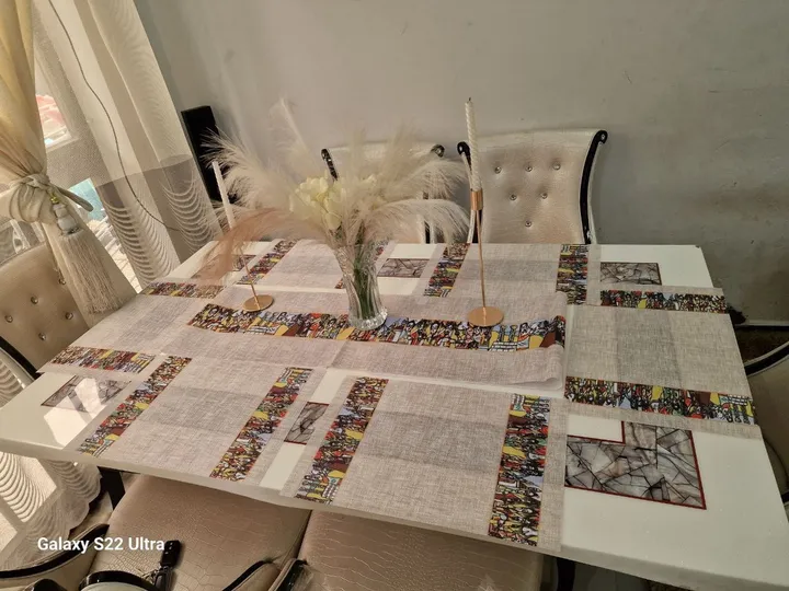 7-Piece Tablemats with Table Runner – photo 3