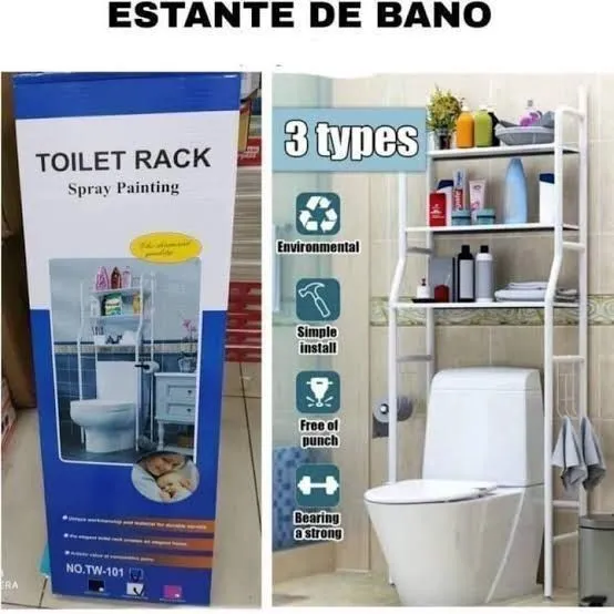 Over Toilet 3-Tier Metal Rack – photo 4