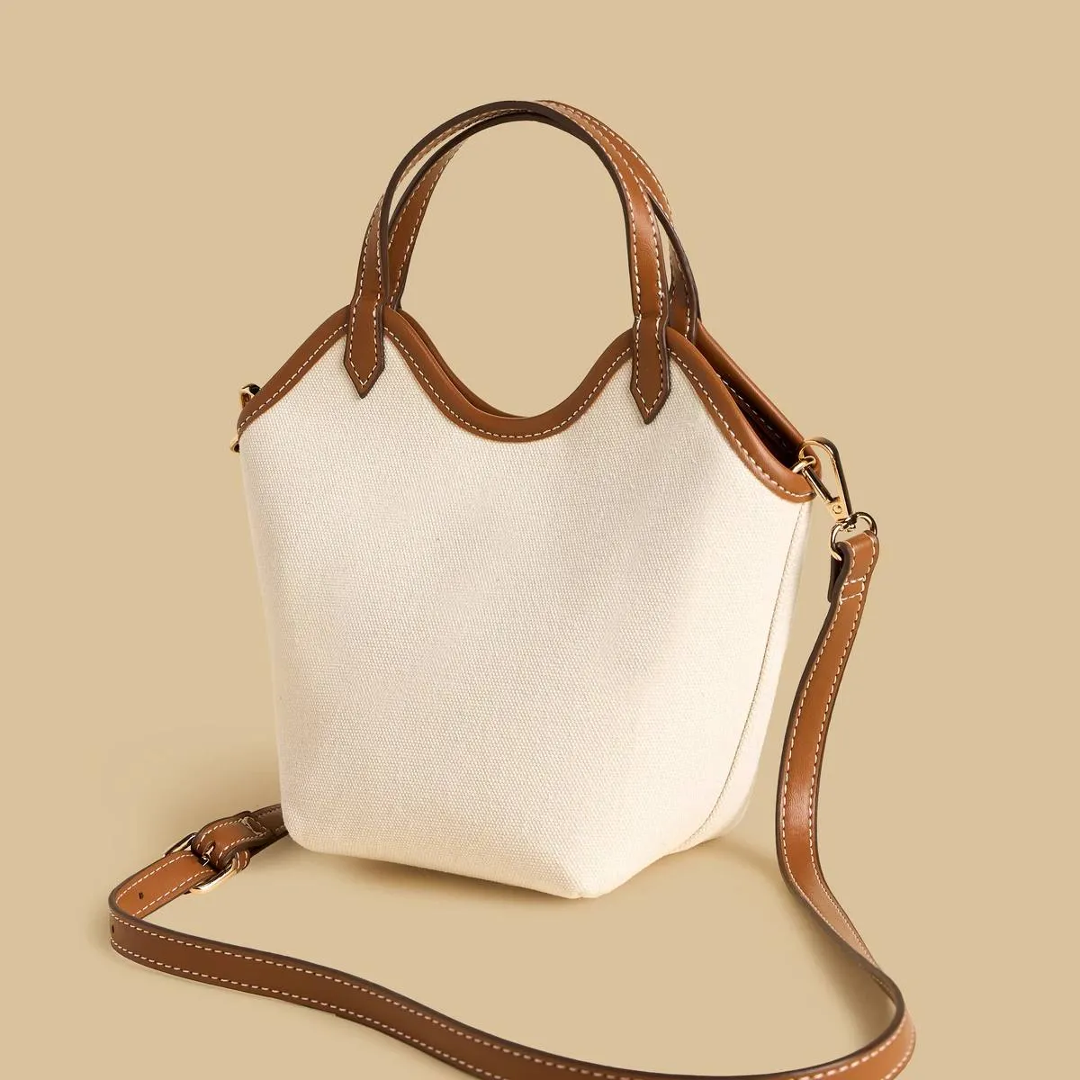 MAX Denim Tote Bag with Button Closure – photo 3