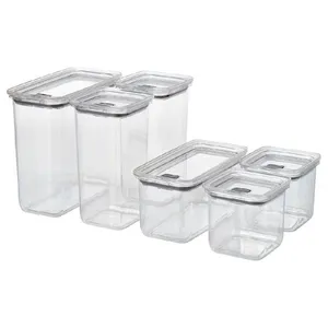 IKEA Dry food jar with lid, set of 6, transparent