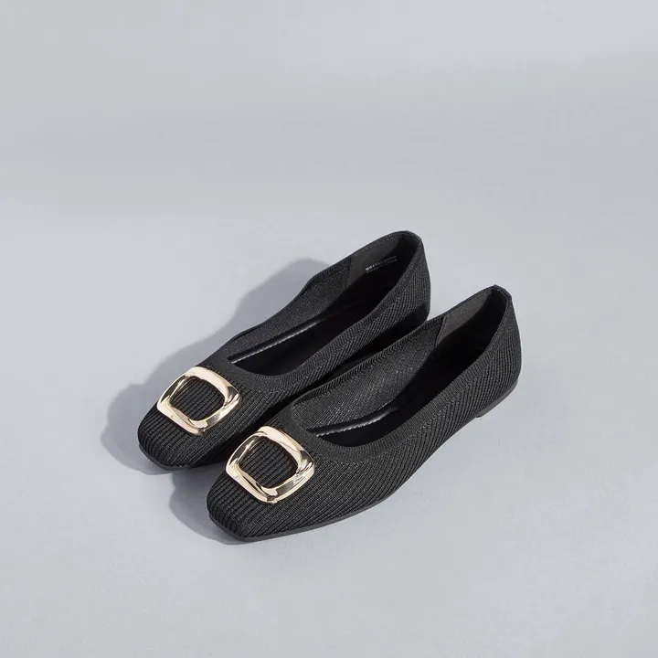 MAX ribbed slip on ballerina with metal accent – photo 3