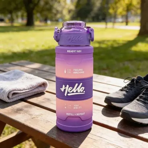 Hello Gradient Water Bottle – photo 3