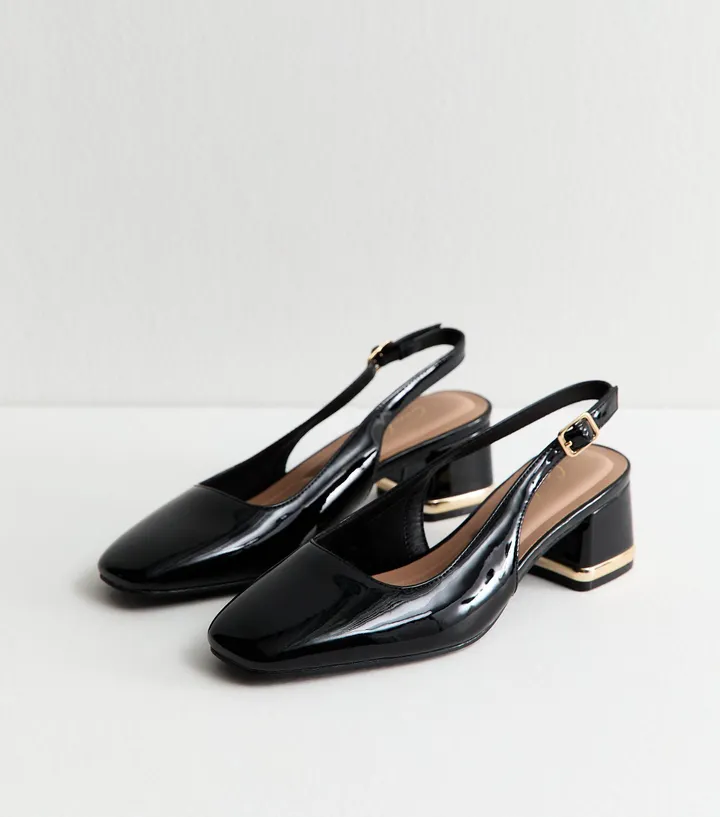 New Look Patent Faux Leather Slingback Pump – photo 3