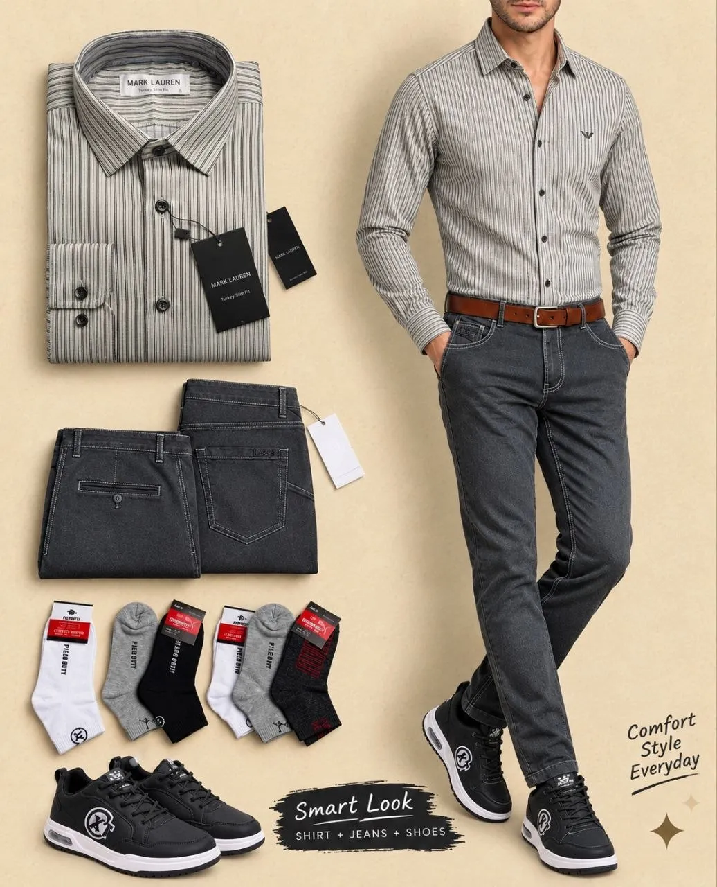 Turkish Men's Shirt Trousers Shoes Combo – photo 5