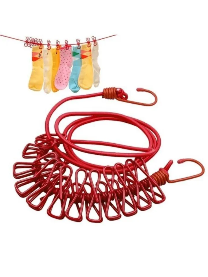 Portable Clothes Drying Rack with Clips – photo 3