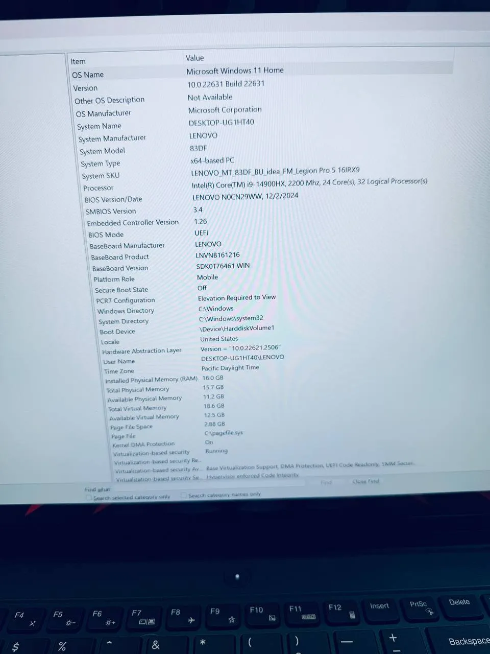 Lenovo Legion Pro 5 i9 RTX 4070 – photo 7