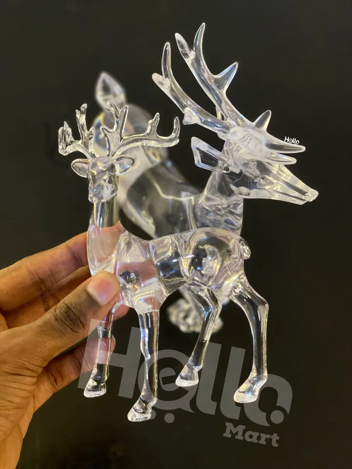 Crystal Deer Home Decor Pair – photo 3