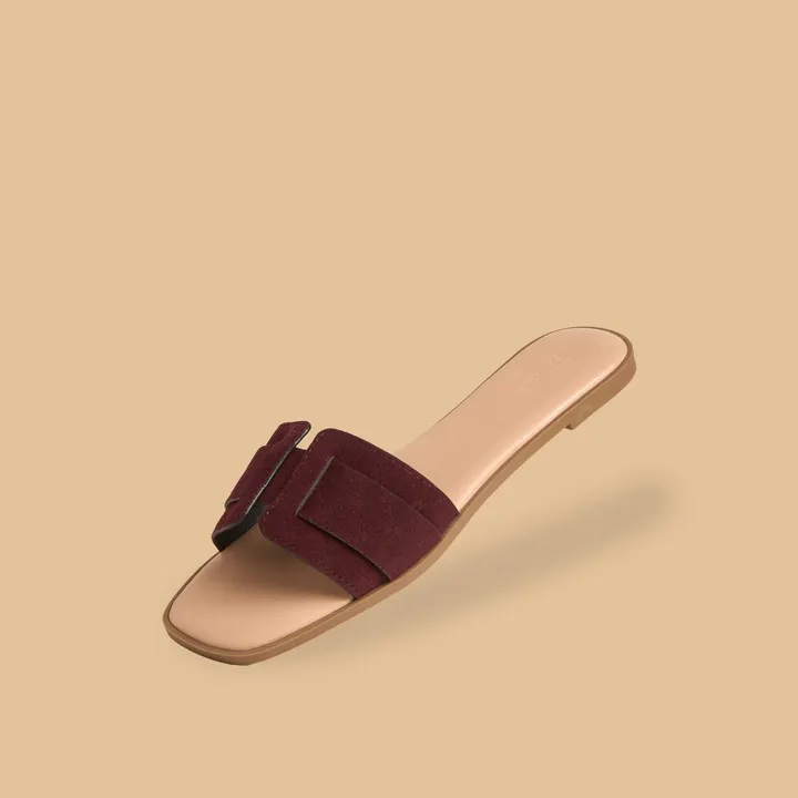 MAX Burgundy Slip On Sandals Size 36 – photo 3