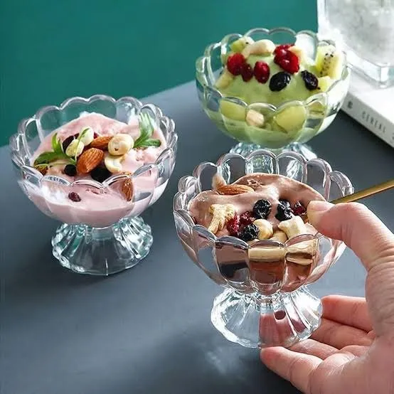 7 Piece Glass Ice Cream Fruit Bowl Set – photo 6