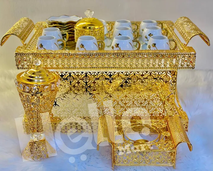 Large Golden Coffee Tray Set – photo 3