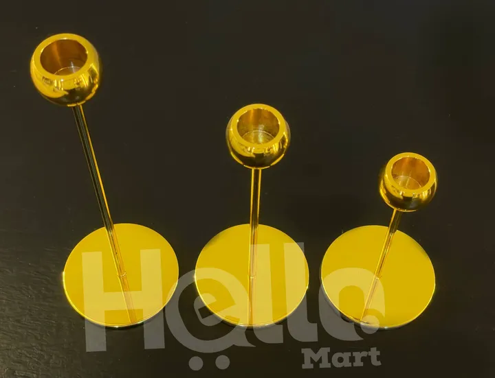 Gold Candle Holder Set 3 Pieces – photo 3