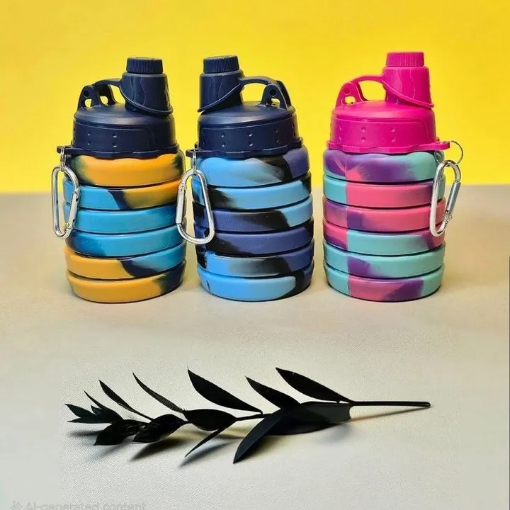 Foldable Silicone Water Bottle 500ml – photo 3