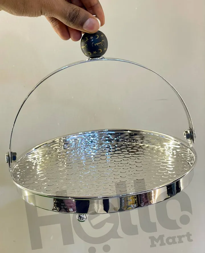 Decorative Metal Snack Serving Tray – photo 3