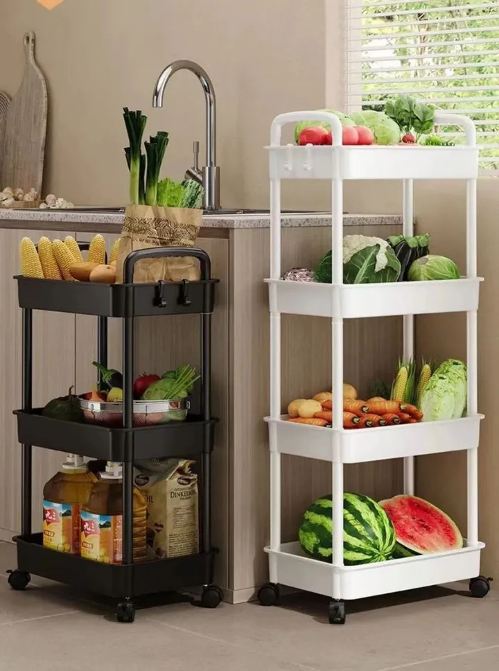 Plastic Rolling Cart Storage Shelf – photo 4
