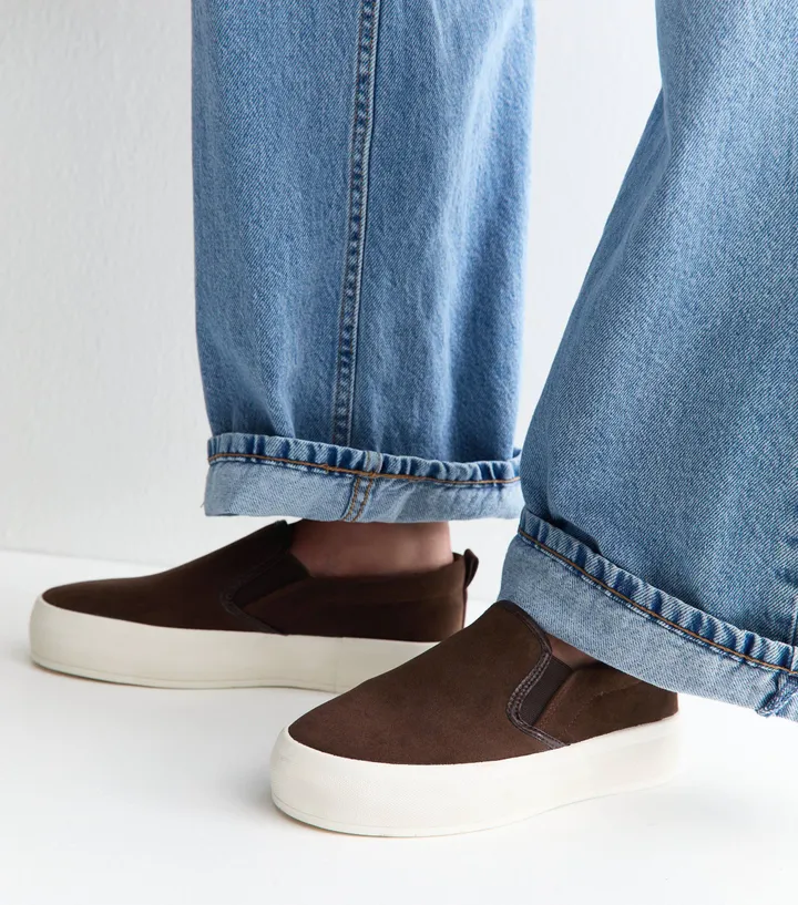 Faux Suede Slip-On Trainers – photo 3