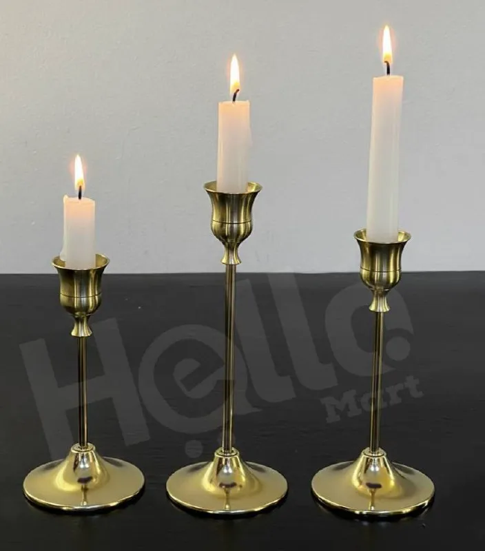 Gold Candle Holders Set of 3 – photo 3