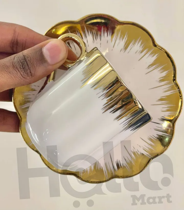 Gold Trim Coffee Cup Set 6 Pieces – photo 3