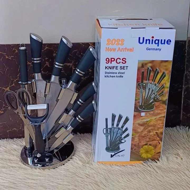 9PCS Kitchen Knife Set with Holder – photo 3