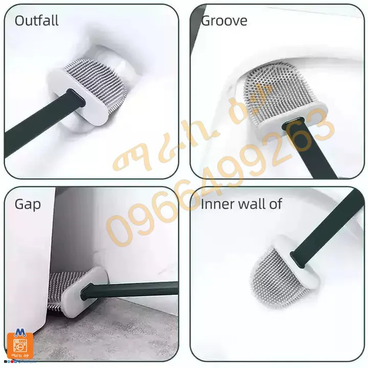 Silicone Toilet Cleaning Brush with Holder – photo 4