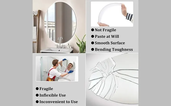 Acrylic Mirror Sticker 60x40 Oval – photo 3