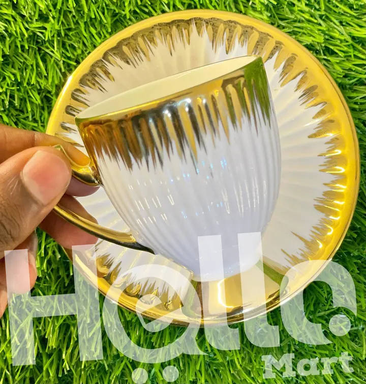 Gold Trim Coffee Cup Set – photo 3