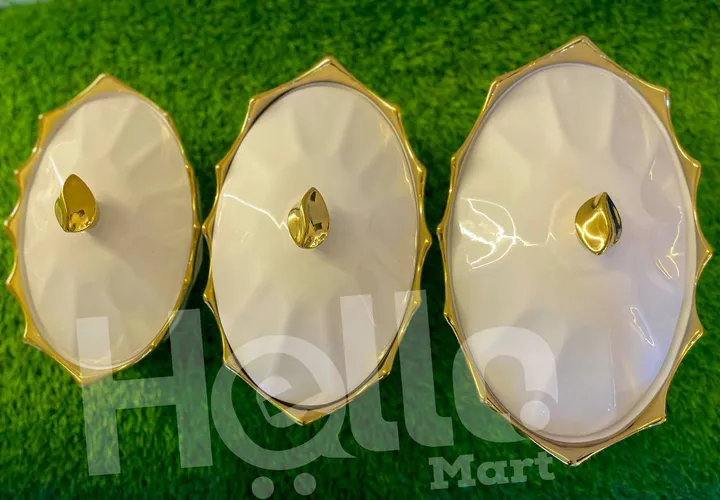 3-Piece White Gold Serving Bowls – photo 3