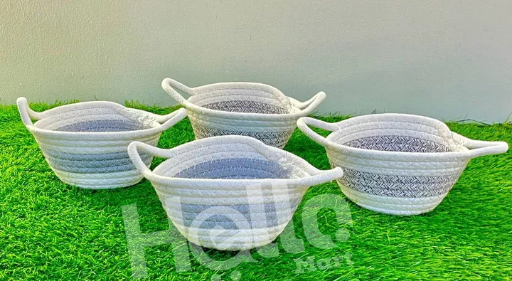 Woven Cotton Snack Serving Basket – photo 3